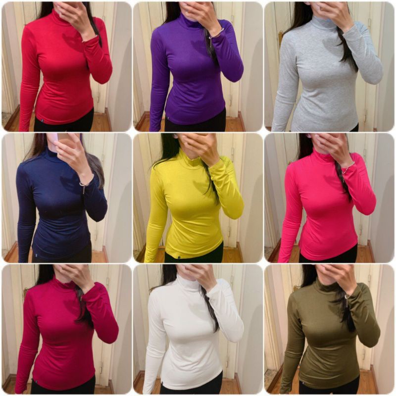 Áo giữ nhiệt nữ cổ 5p hàng công ty