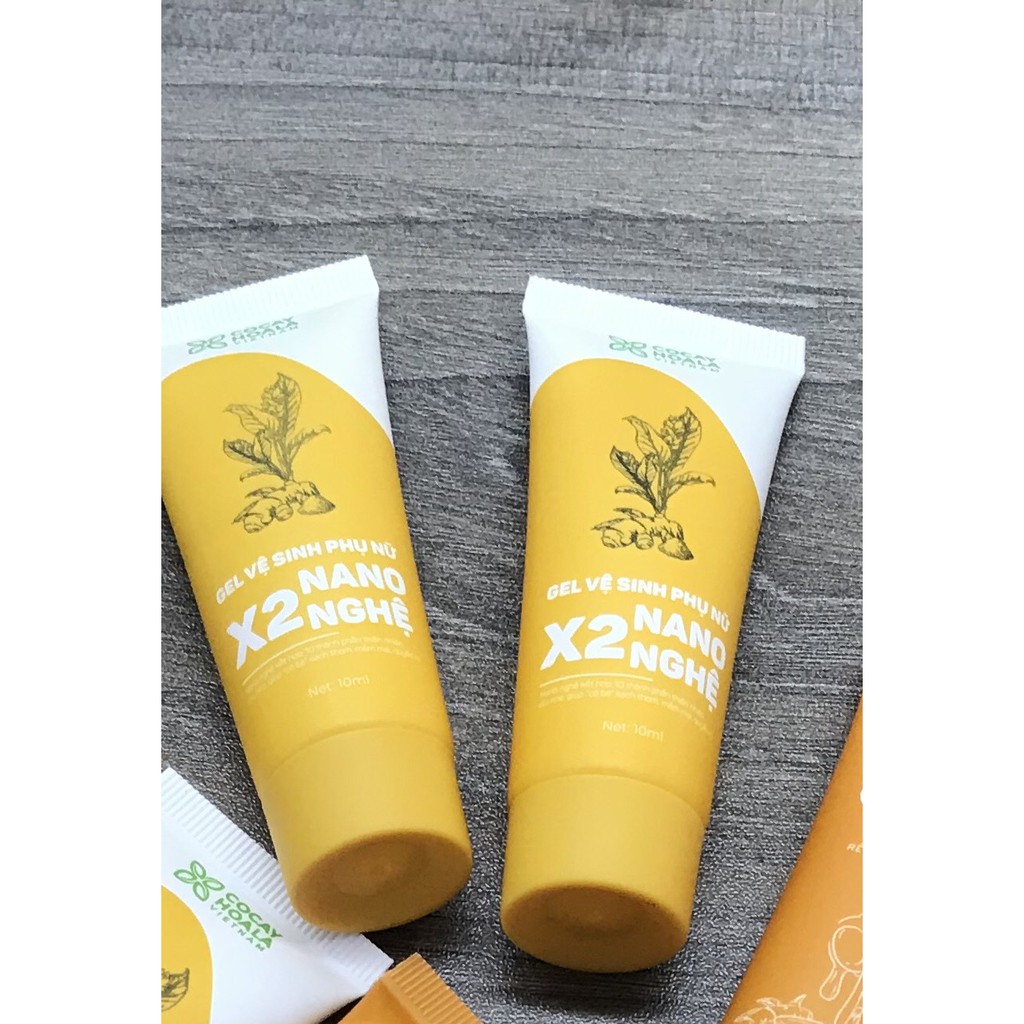 Dung dịch vệ sinh Gel X2 Nano nghệ mini Cocayhoala  - Giúp cô bé khỏe mạnh, hồng hào se khít - 10g