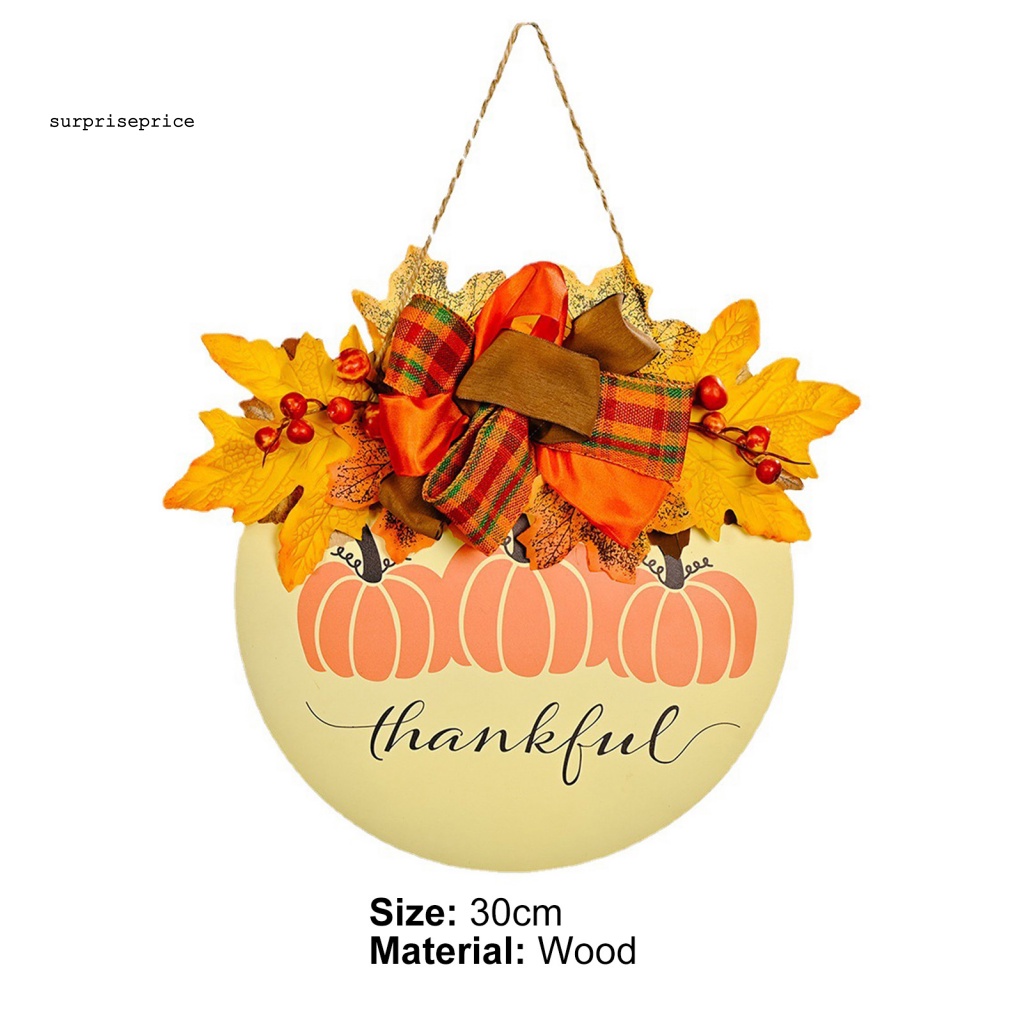 Bảng Gỗ Treo Cửa In Họa Tiết Bí Ngô Chống Biến Dạng Dùng Hàng Ngày Trang Trí Nhà Cửa