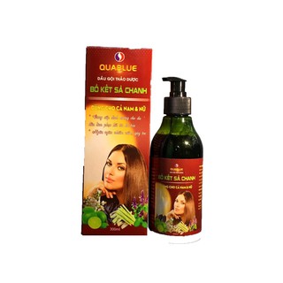 Dầu gội bồ kết sả chanh QUABLUE - Tinh túy thiên nhiên Chai 300ml