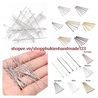 50 đinh móc, đinh chặn hạt (Xi bạc/xi vàng/xi đồng)