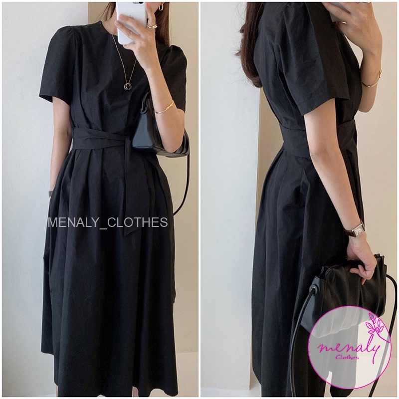 Váy dáng dài hàn quốc tay ngắn VH024