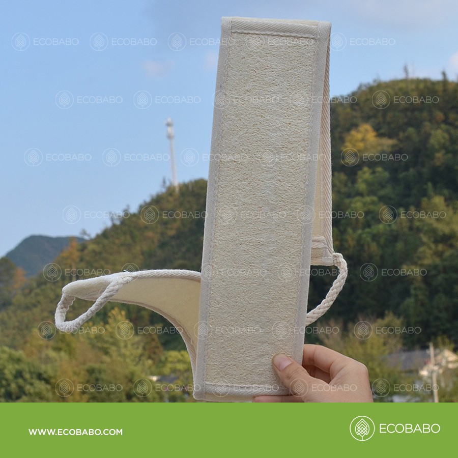 Dây tắm xơ mướp tự nhiên tạo bọt làm sạch lưng hiệu quả Ecobabo