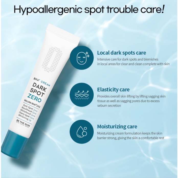 Kem dưỡng cải thiện nếp nhăn làm sáng vùng da tối màu Be The Skin BHA+ Dark Spot ZERO Cream 35ml