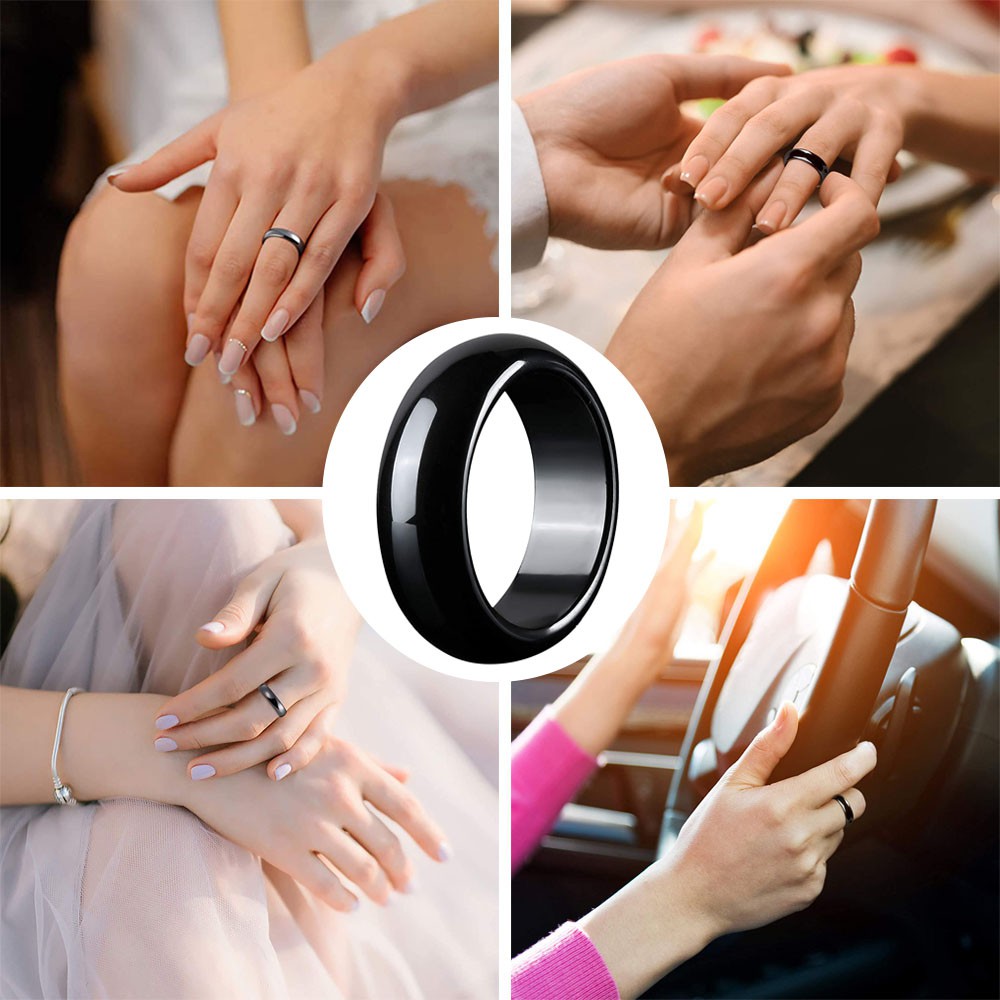 Nhẫn bằng đá hematite nam châm hỗ trợ chăm sóc sức khỏe cho nam và nữ