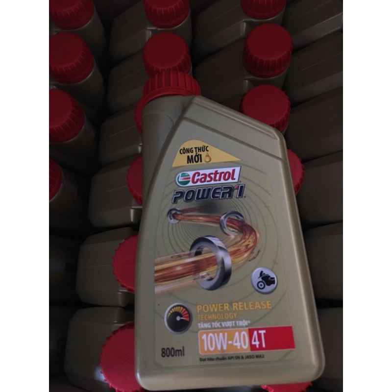 combo 2 Bình Nhớt Xe Máy castrol Power 1 4T 10w40 (800L)