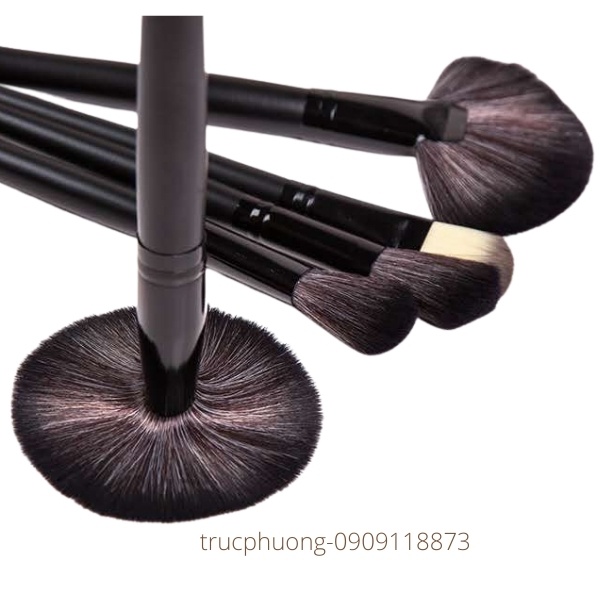 Bộ cọ trang điểm chuyên nghiệp set 24 món cao cấp trọn bộ dành cho tín đồ làm đẹp tại nhà màu đen