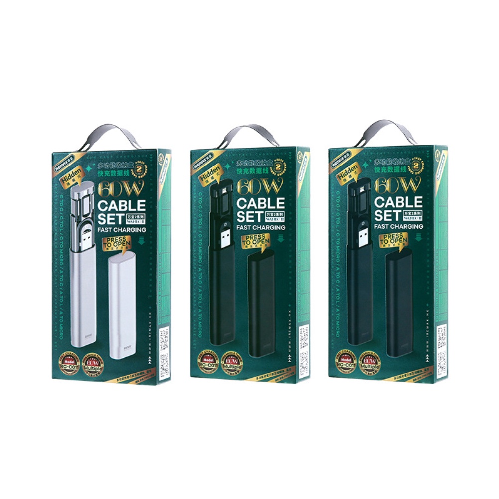 Cáp Sạc Nhanh 60W Cáp Dữ Liệu Điện Thoại Di Động Type-C Bộ Sạc Usb Hộp Đựng Cho Iphone Huawei Xiaomi Samsung.