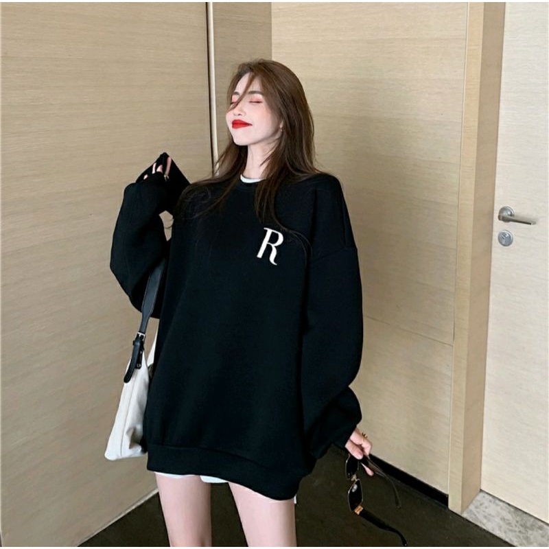 áo nỉ tay dài form rộng Hàn Quốc loại xịn | BigBuy360 - bigbuy360.vn