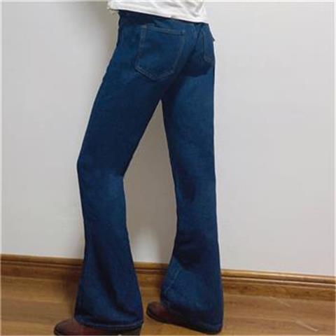 Quần dài ống loe chất liệu co giãn tốt phong cách cổ điển thập niên 80 dành cho nam