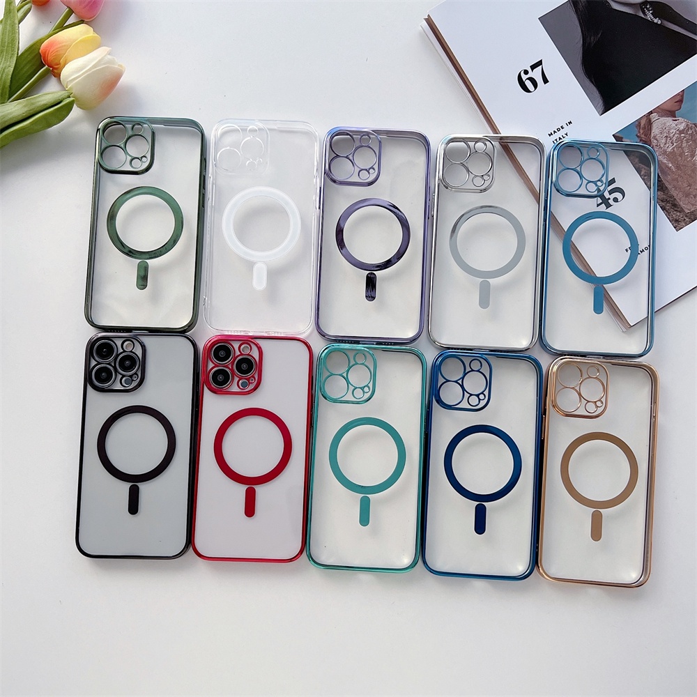 Ốp Điện Thoại Mềm Tích Hợp Từ Tính Cho IPhone 14 14Pro 14 plus 14 Pro max 13 Pro max 12 Pro max