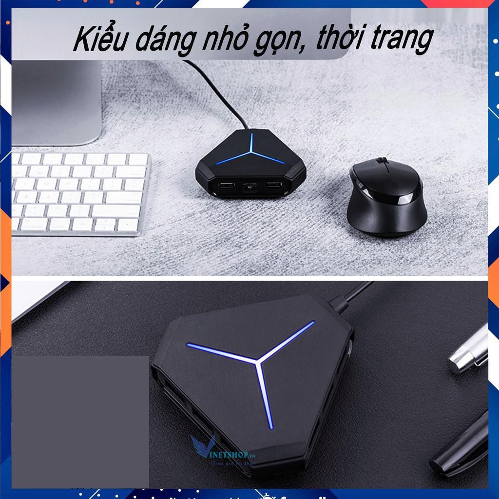 Bộ Chia USB 6 Cổng Dài 1m, USB Hub 2.0/ 3.0 Tiện Dụng Hình Lục Giác Có Đèn LED Báo Hiệu Xgaming store -dc3923