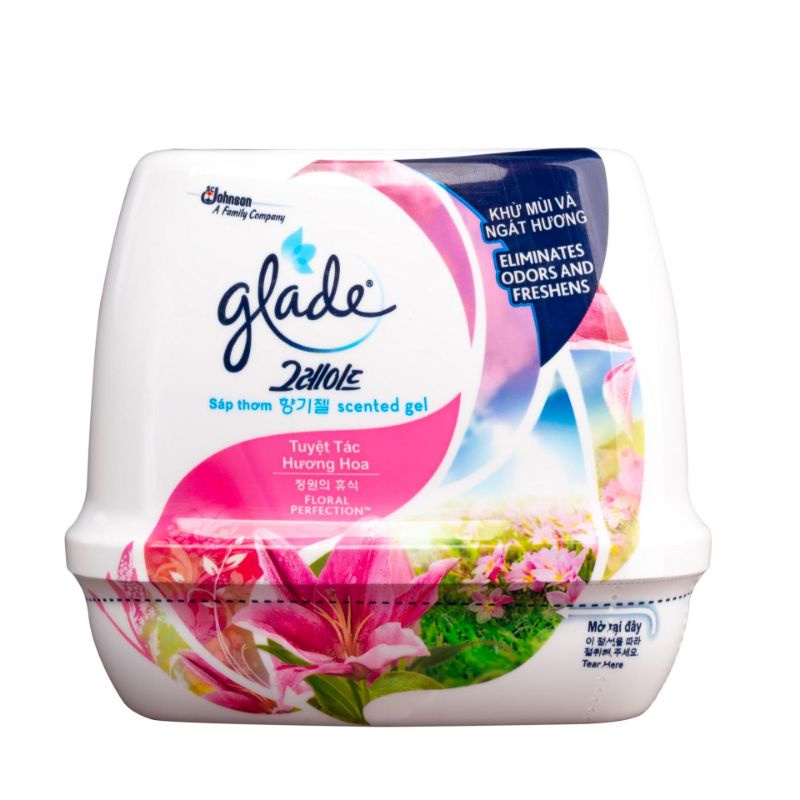 Sáp thơm khử mùi hương hoa glade hộp 180g