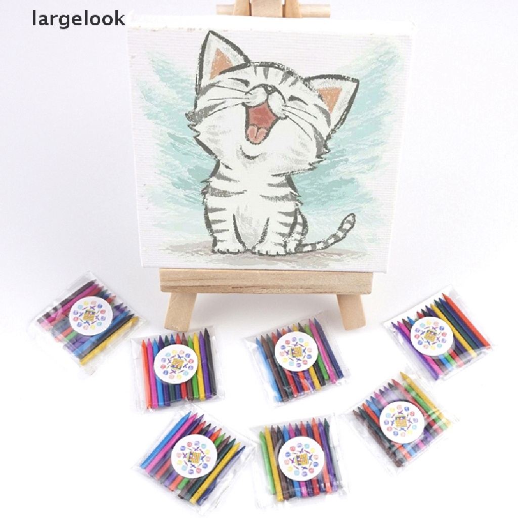 [largelook] 1Set 1:12 Dollhouse Mini Crayon Watercolor Box Paint Pen Drawing Room Scene Deco ♨HOT SELL