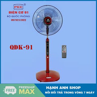 Quạt đứng có điều khiển từ xa Điện cơ 91 QĐK-91