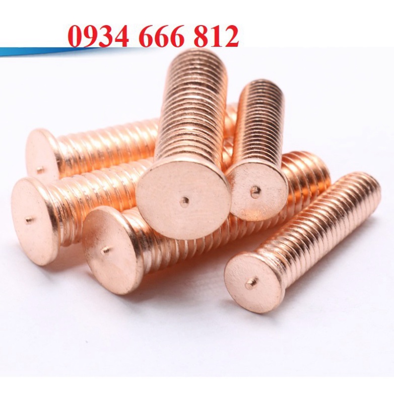 Combo 50c Bulong hàn nổ  M3X10 M3X16 M3X20 thép mạ đồng