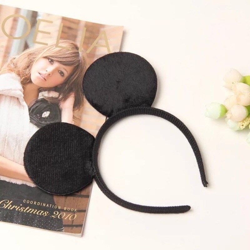 DISNEY Băng Đô Tai Thỏ Họa Tiết Chấm Bi / Chuột Mickey Thời Trang 2022 Cho Nữ