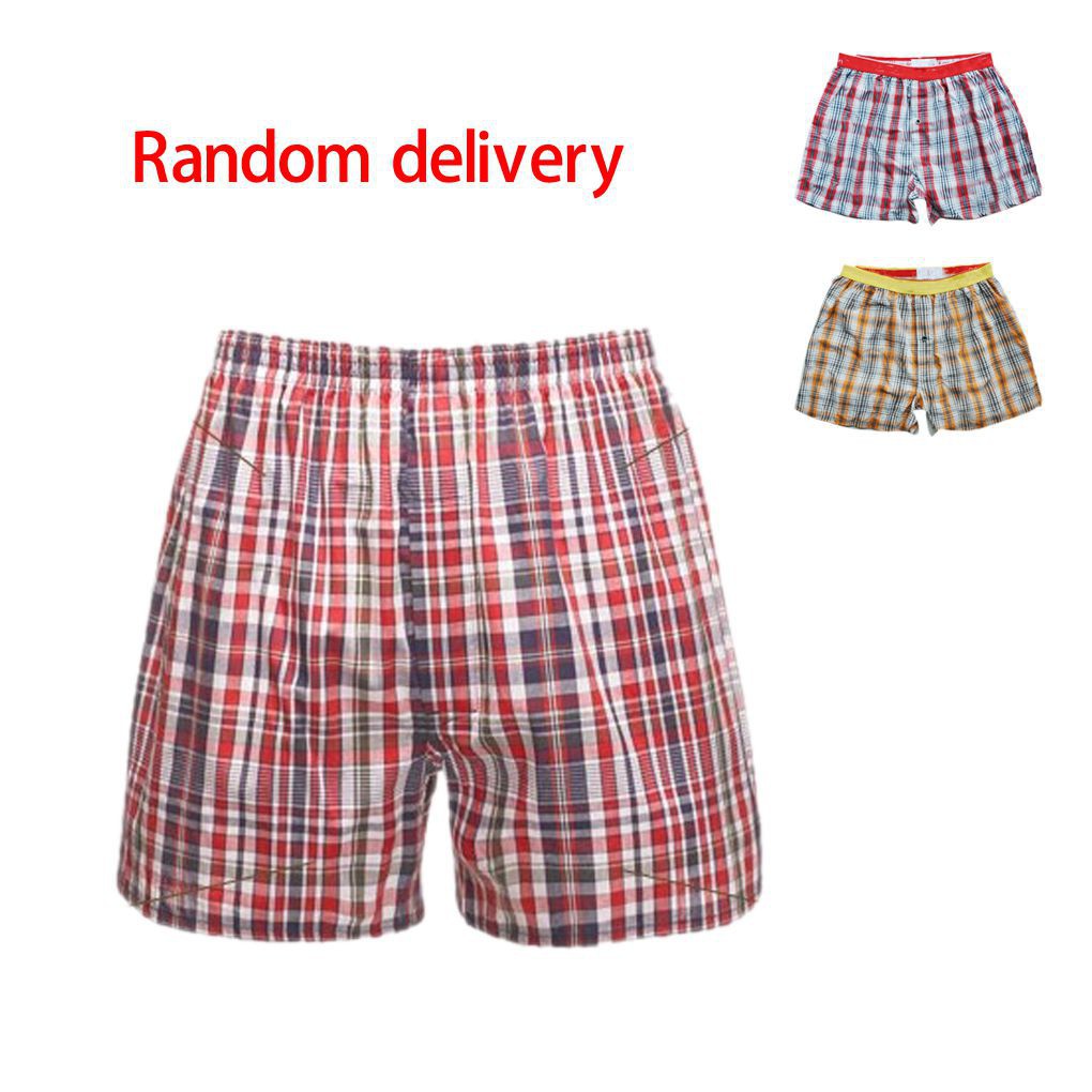Quần short ngắn đi biển dành cho Nam vải Cotton (màu ngẫu nhiên)