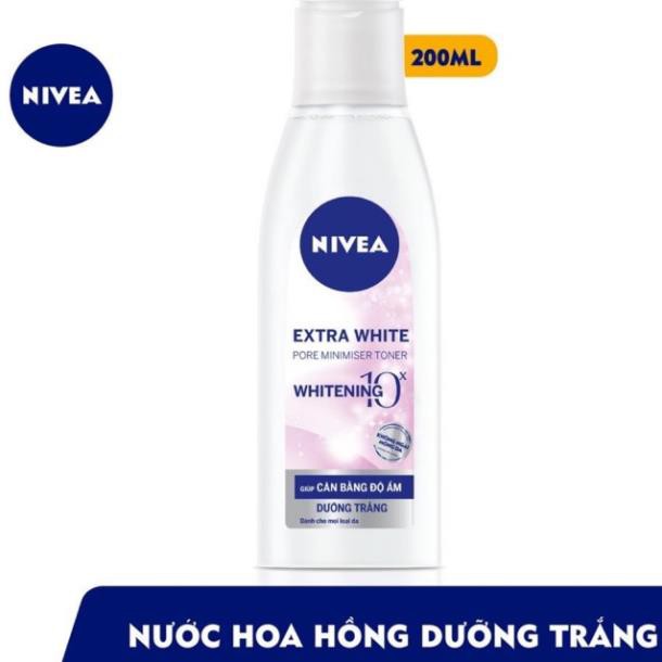 NƯỚC HOA HỒNG NIVEA DƯỠNG TRẮNG GIÚP SE KHÍT LỖ CHÂN LÔNG: 200ml