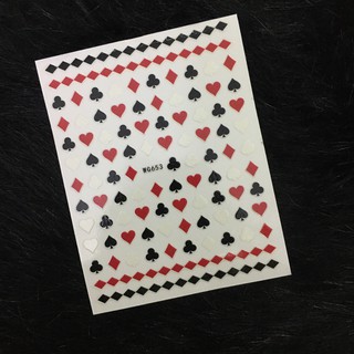 Sticker dán móng lá bài