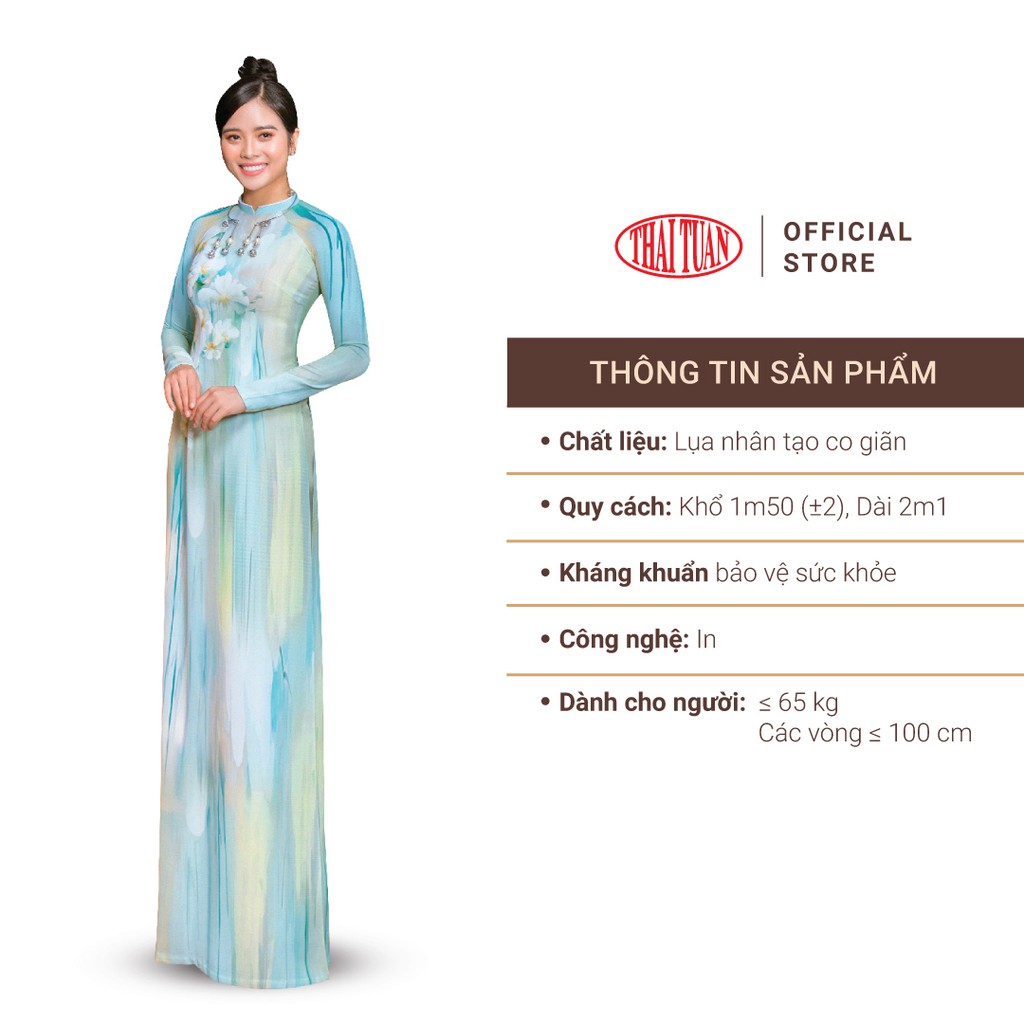 Vải Áo Dài Thái Tuấn Hoa Văn In | ASBR533-004-DR1