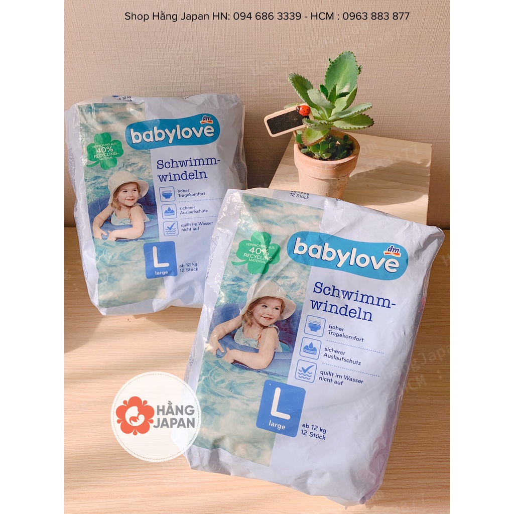 Bỉm bơi dán/quần Babylove Đức cho bé đủ sz: S/M/L từ 12-20kg