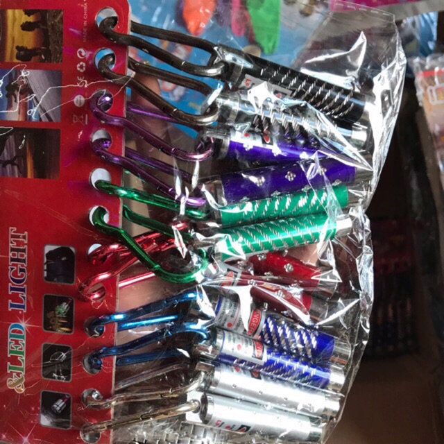 Sỉ 12 chiếc laze móc khoá loại đẹp 3 mắt có đèn pin và soi tiền giả