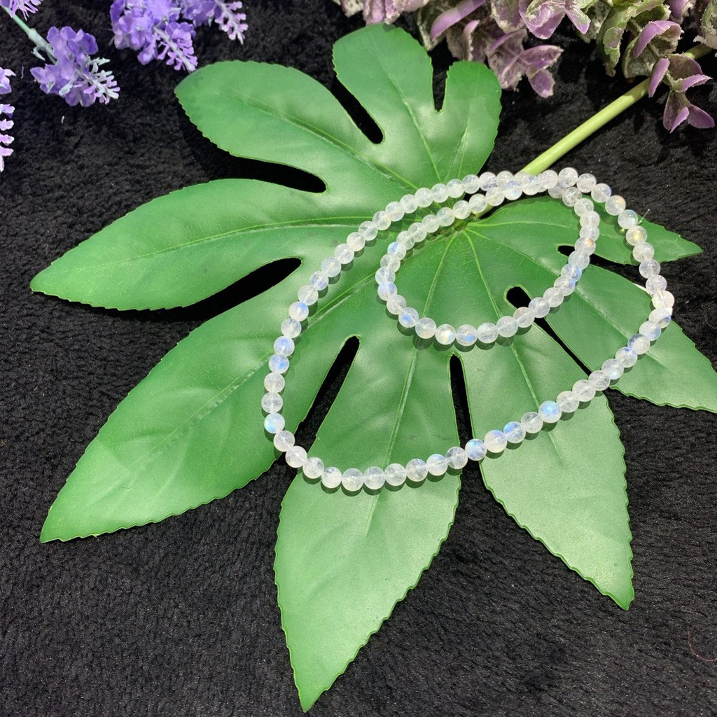 Vòng tay hạt đá Moonstone Mặt Trăng quấn 3 vòng tay Tặng hộp đỏ - Trang sức phong thủy