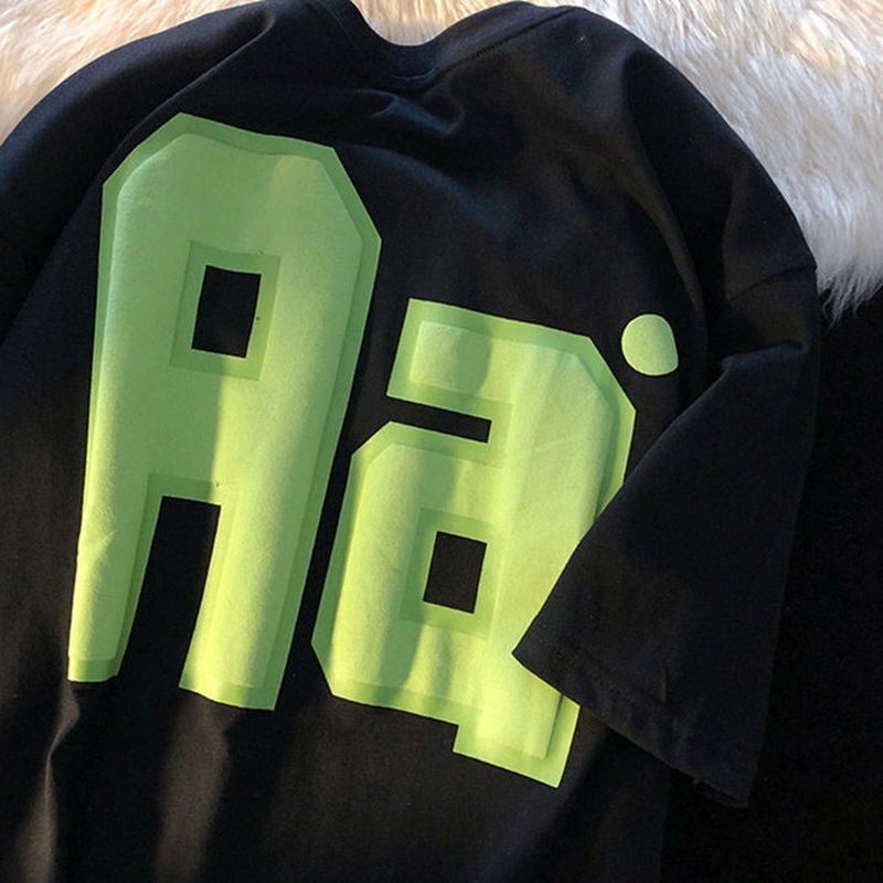 Áo Thun Tay Ngắn Cổ Tròn In Họa Tiết Đơn Giản Thời Trang Cho Nữ