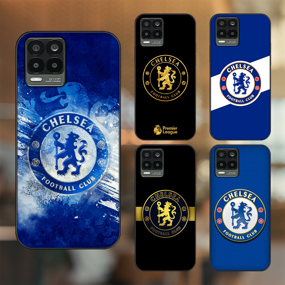 Ốp lưng Realme 8, 8 Pro viền đen in hình Chelsea FC