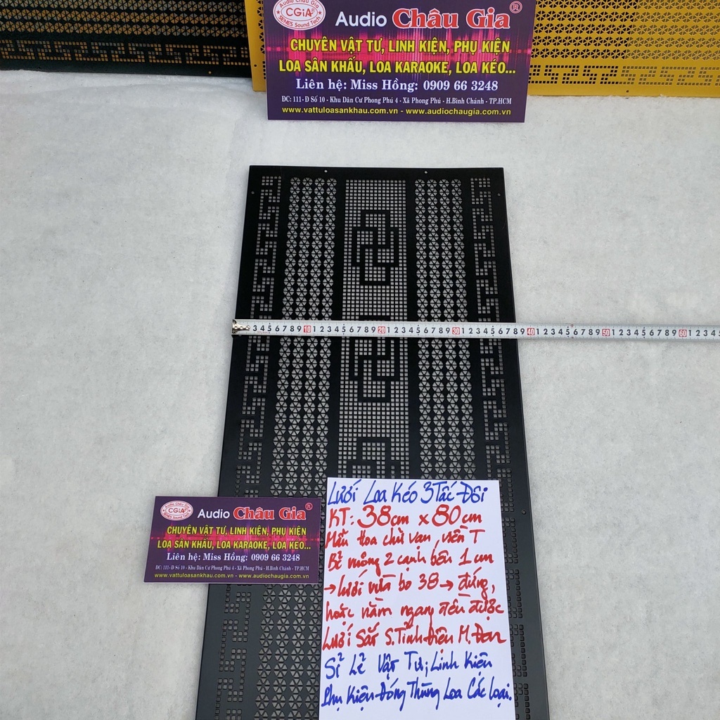 Lưới loa kéo 3 tấc đôi 38cm x80cm 1 tấm Audio châu gia