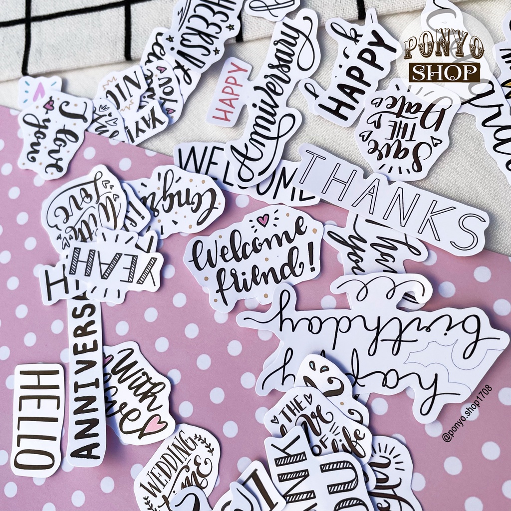 🐽 Sticker keo A4 trang trí sổ Scrapbook/ sổ Planner