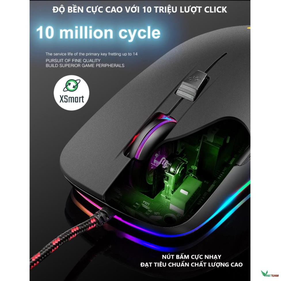 CHUỘT GAMING FREE WOLF V6 Premium LED RGB, Nhiều Chế Độ Led Khác Nhau, Chơi Mọi Tựa Game Trên Máy Tính, PC, Laptop