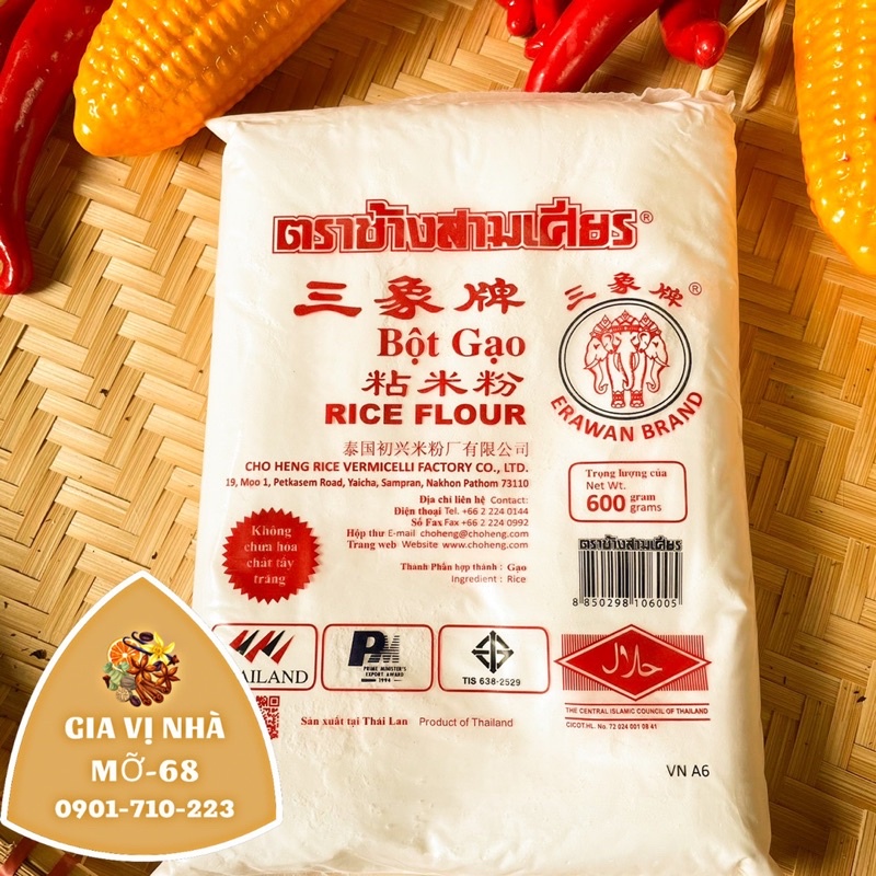 Bột gạo Thái Lan hiệu Con Voi- gói 600gr