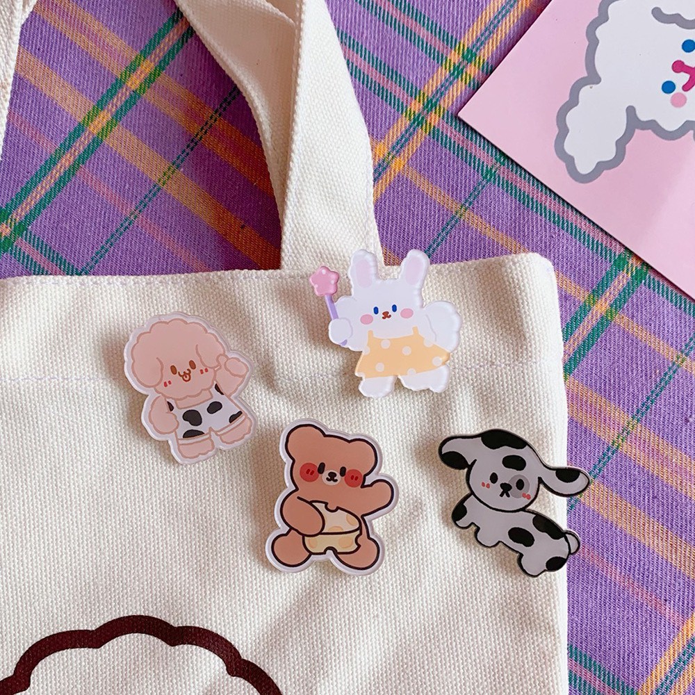 Huy hiệu cài balo Sumi nhựa nhiều hình dễ thương, phụ kiện sticker gài áo cute