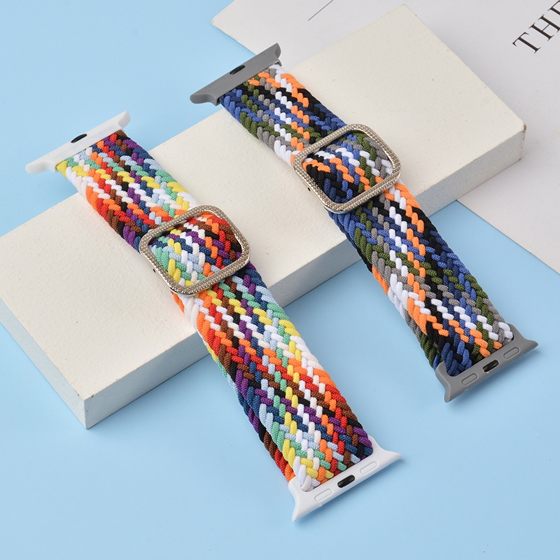 Dây Đeo Đồng Hồ Bằng Nylon Điều Chỉnh Được Cho Apple Watch Ultla Series 3 4 5 SE 6 7 8 44mm 40mm 42mm 38mm 45mm 49mm 41mm