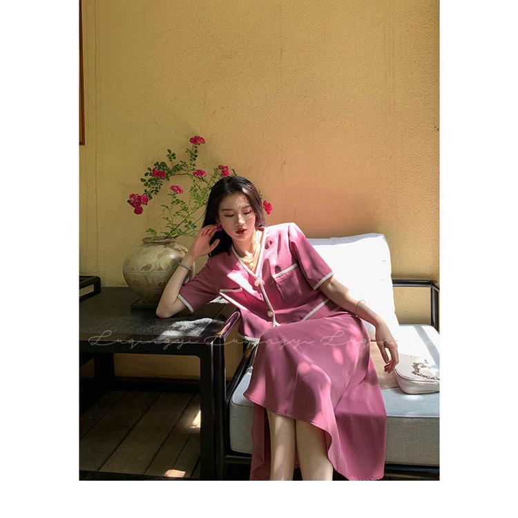 Set Áo Khoác Blazer Tay Ngắn + Chân Váy Chữ A Thiết Kế Mới Thời Trang Mùa Hè Dành Cho Nữ | BigBuy360 - bigbuy360.vn