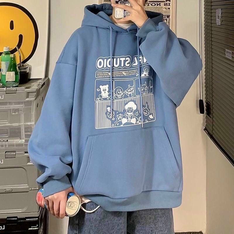 Áo Hoodie Nỉ Unfl STUDIO Siêu Ngầu Form Rộng Unisex