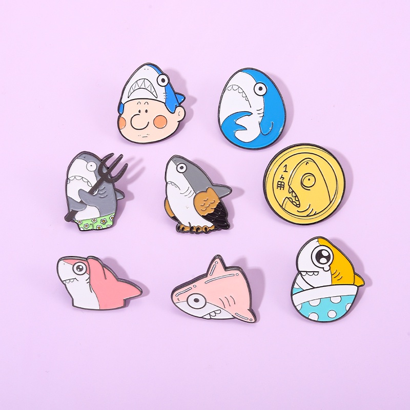 Ghim Cài Áo Hình Cá Voi Xanh Hoạt Hình Dễ Thương