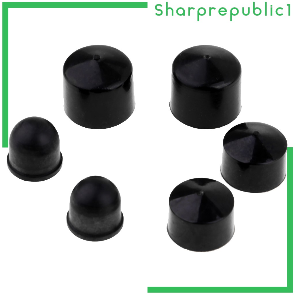 [shpre1] 6 Pieces Skateboard Pivot Cups Replacement for Skate Longboard Hardware, Pro Rubber Pivot Cups, 3 Sizes, Durable, Wear-resistant