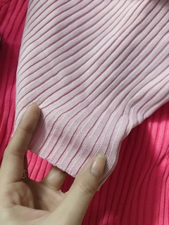 Áo croptop len cổ bẻ (bao chất)