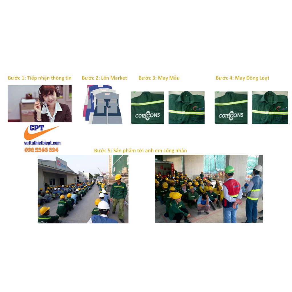 Áo công nhân Coteccons