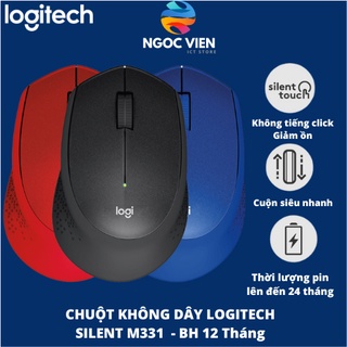 [Hỏa Tốc - HCM] Chuột Không Dây Logitech M331 SILENT | Chính Hãng Logitech | Bảo Hành 12 TH |NgocvienStore
