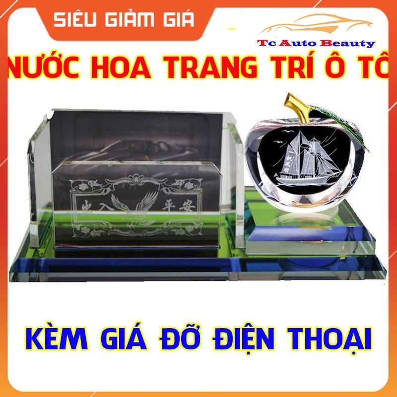 Giá đỡ điện thoại kèm tinh cầu thủy tinh mô hình cao cấp để trên ô tô sang trọng tiện dụng