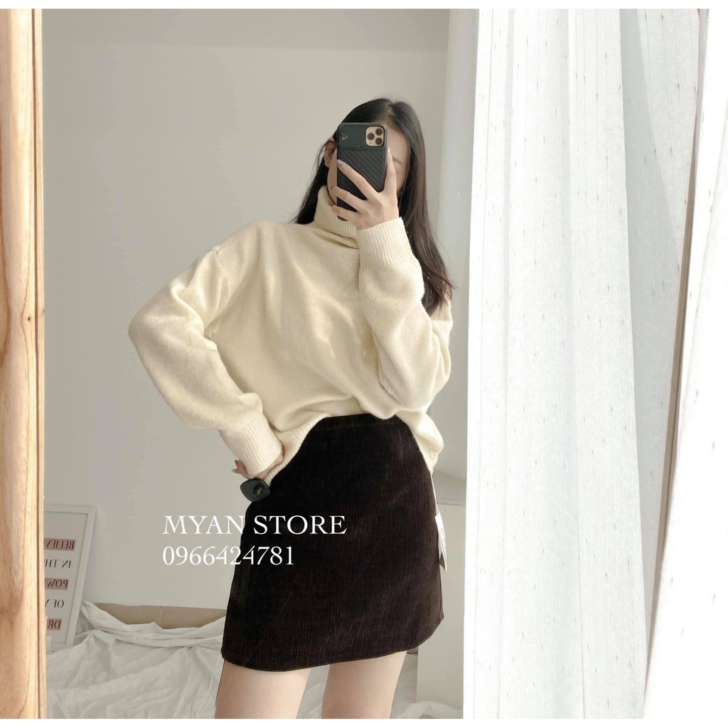 Chân váy chữ A nhung tăm V122001 | BigBuy360 - bigbuy360.vn