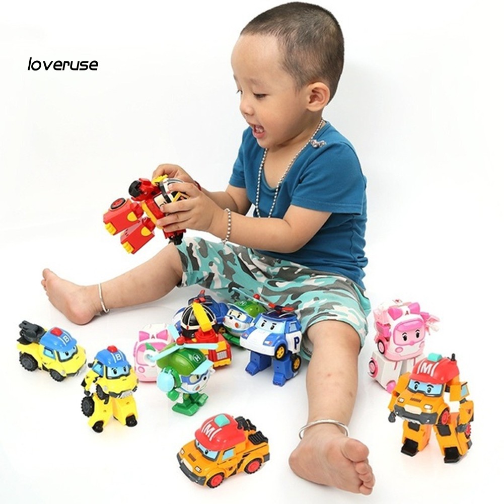 Đồ Chơi Xe Cảnh Sát Biến Hình Thành Rô Bốt Cho Bé