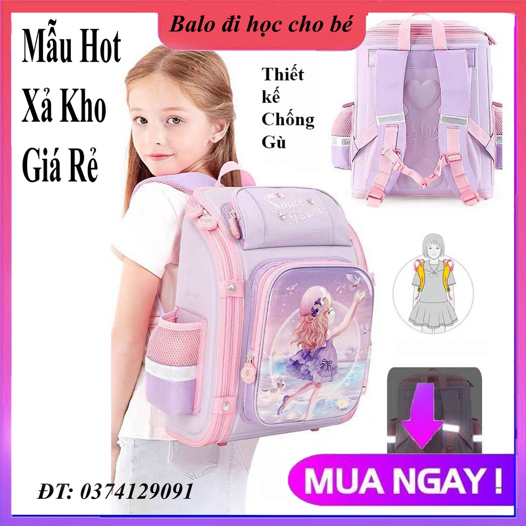 [LỚP 1- LỚP 4] Balo chống gù cho bé, CHỐNG THẤM NƯỚC, Balo đi học, Balo Chống Gù Học Sinh Tiểu Học Nhiều Ngăn Tiện Dụng