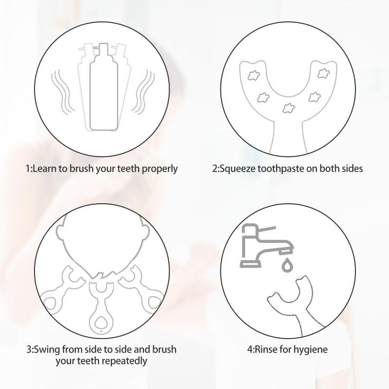 JPRICE [Hàng mới về] Bàn chải đánh răng hình chữ U đầu mềm thiết kế 360 độ cho bé