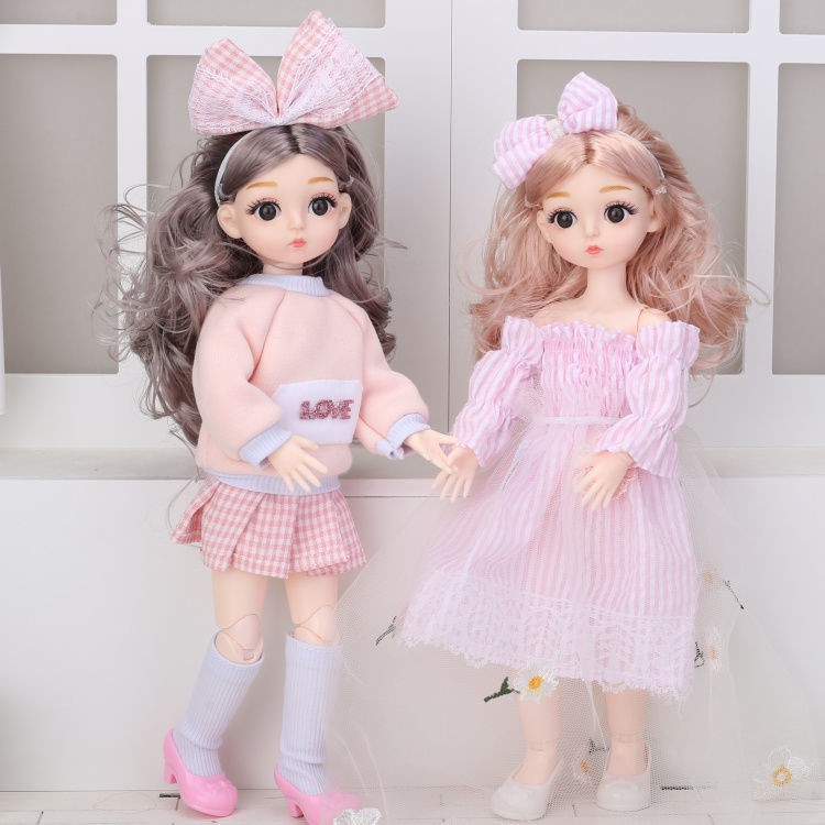 Búp Bê Công Chúa Barbie 3d 23 Khớp Mắt 30cm