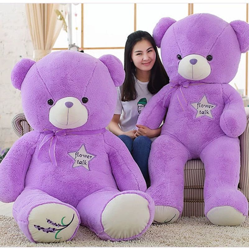 Gấu teddy Nhồi Bông Màu Tím lavender Dành Cho Bé Gái